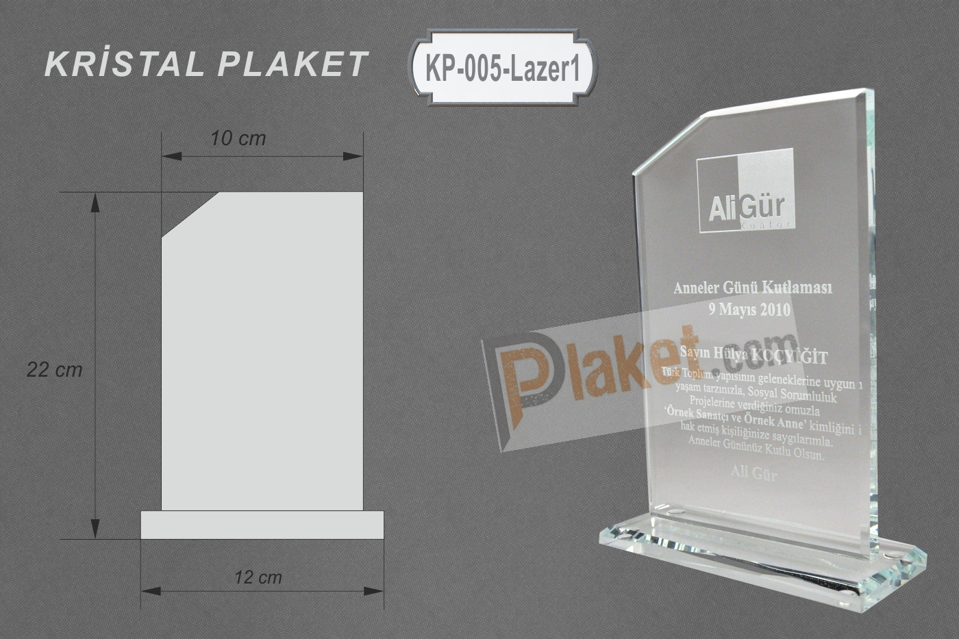 Kristal Plaket KP-004