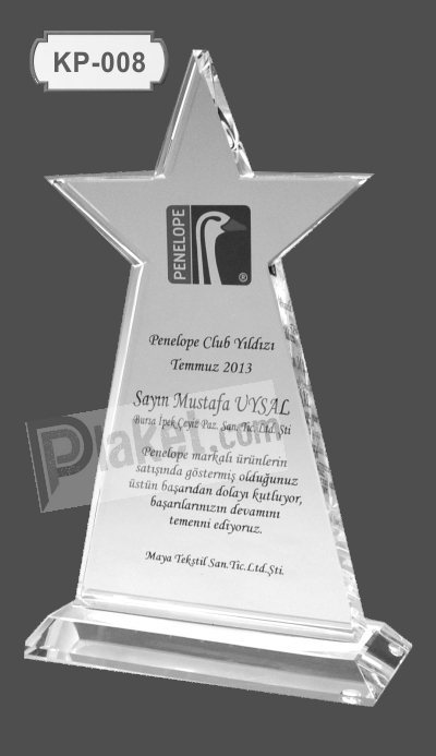 Penelope yıldız plaket modeli