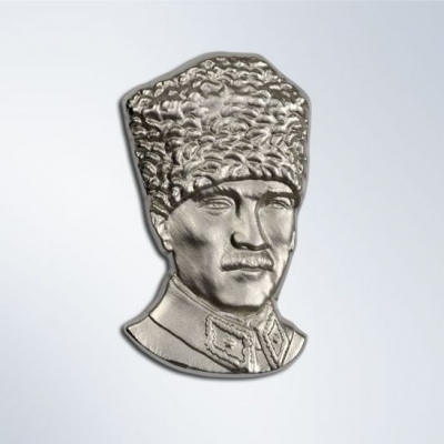 Kalpaklı Ata  Rozet-01 gümüş