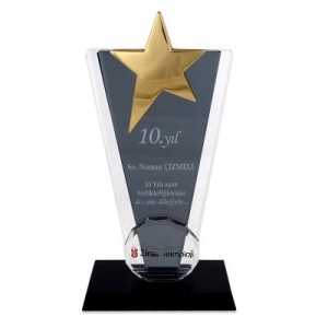 Yıldızlı Kristal Plaket KY-006