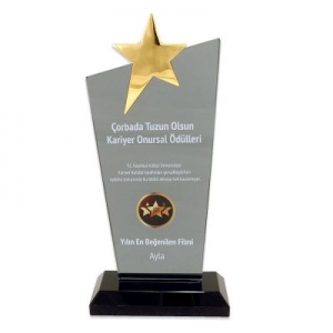 Yıldızlı Kristal Plaket KY-003-A