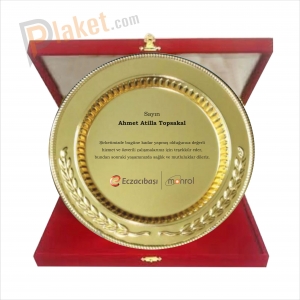 G&uuml;m&uuml;ş Tabak Plaket T-03