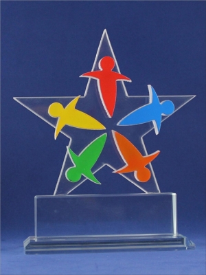 Yıldızlı Kristal Plaket KY-020