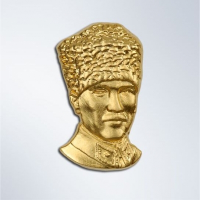 Kalpaklı Ata  Rozet-01 altın