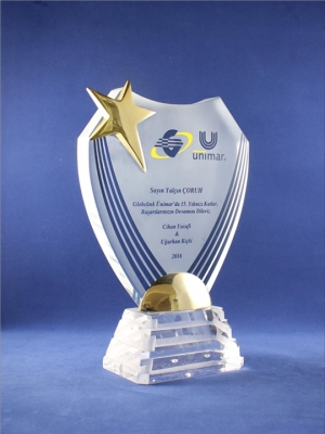 Yıldızlı Kristal Plaket KY-028-A