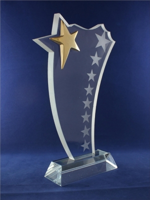 Yıldızlı Kristal Plaket KY-029-A