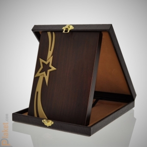 Deri Kutulu Plaket - DKP-001-18x24 cm - özel