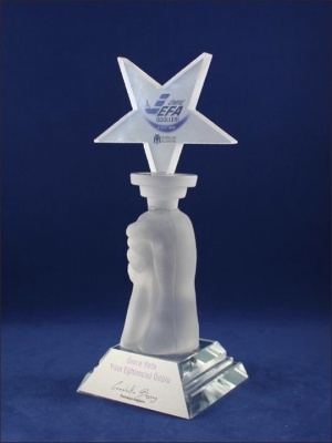 Yıldızlı Kristal Plaket KY-021