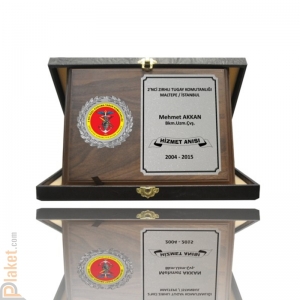 Deri Kutulu Plaket - DKP-007-18x24 cm - yatay