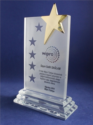 Yıldızlı Kristal Plaket KY-011