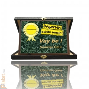 Deri Kutulu Plaket - DKP-005-18x24 cm - yatay