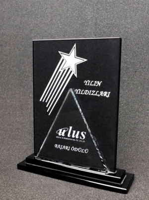 Yıldızlı Kristal Plaket KY-035